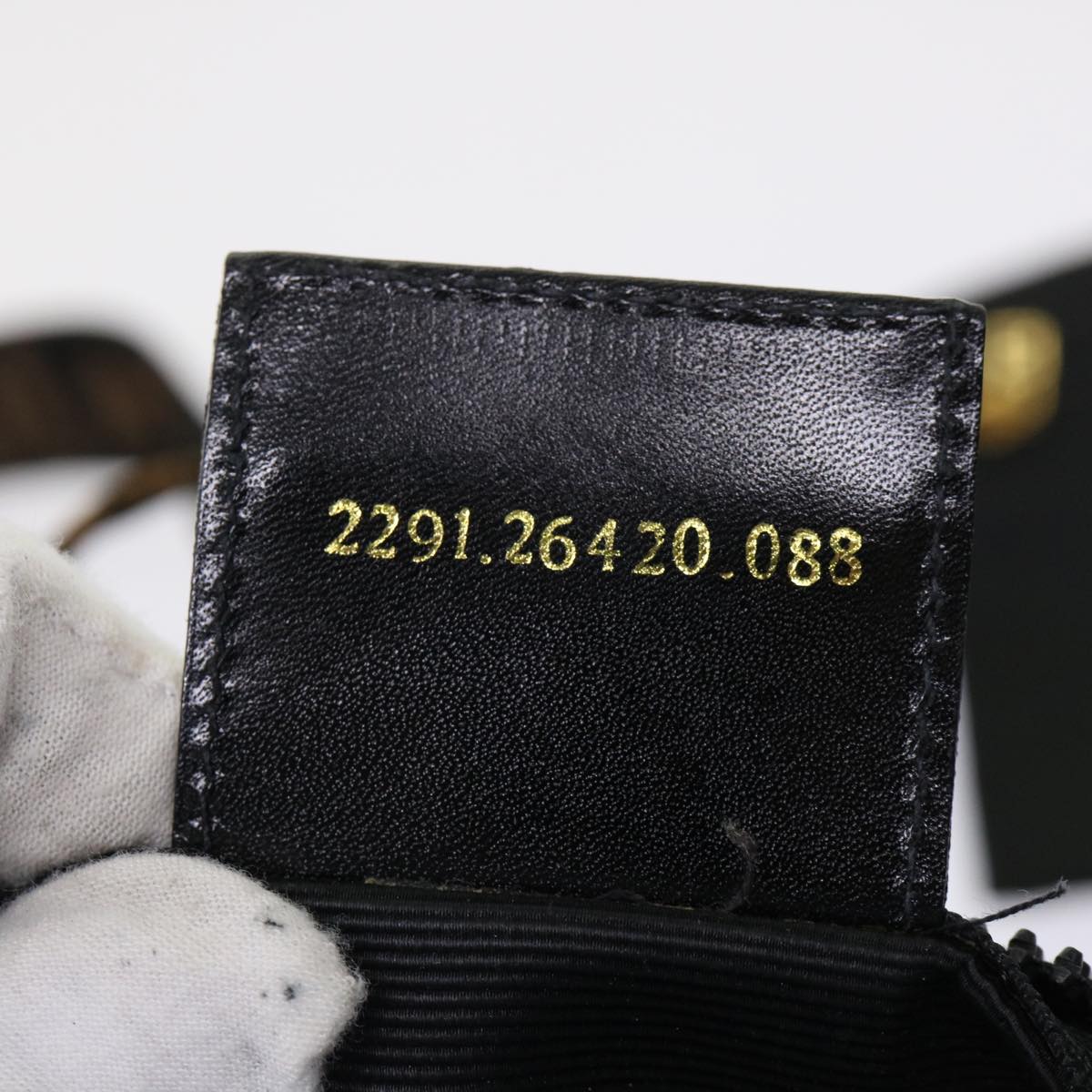 FENDI Boston Bag Nylon 2way Black 46161