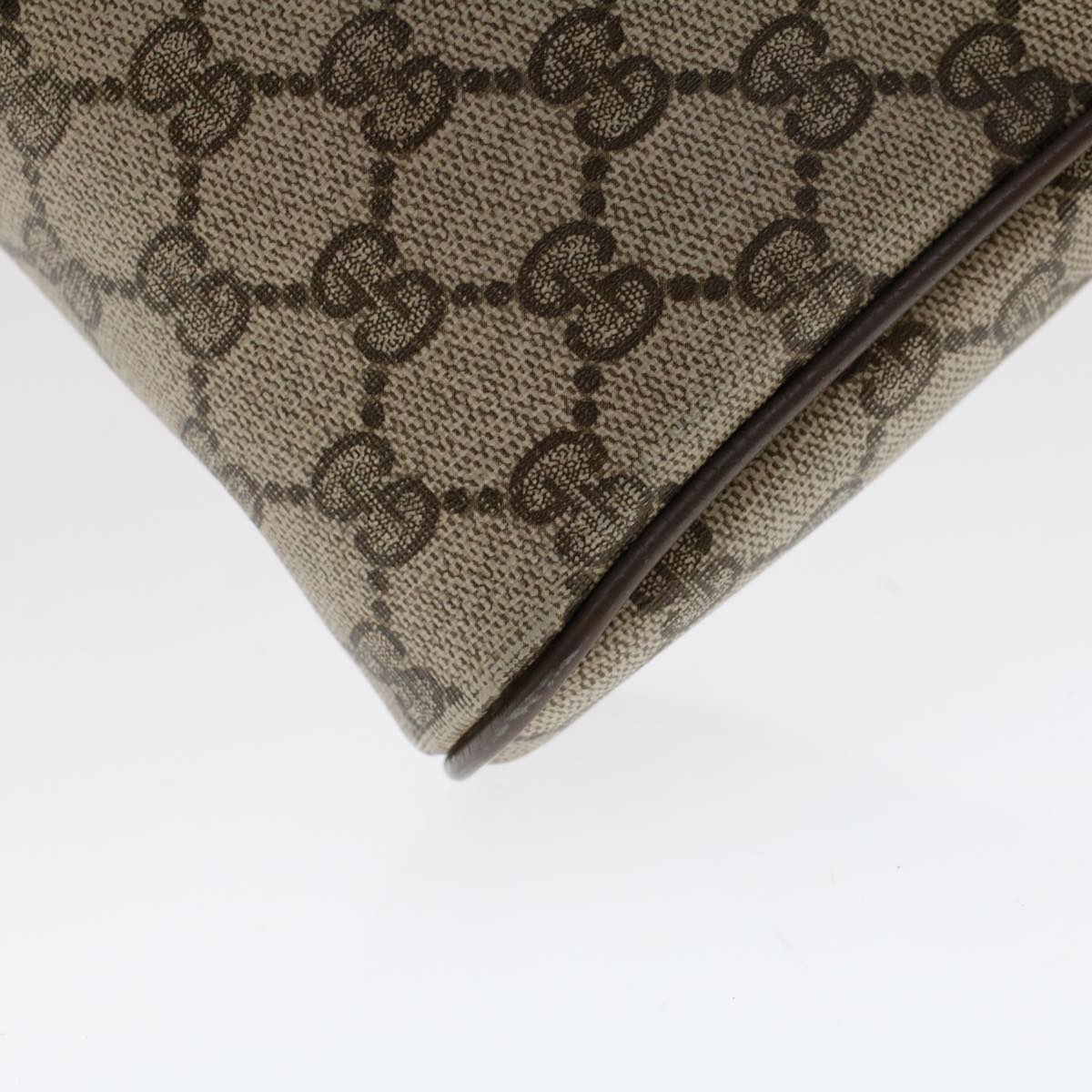 GUCCI GG Canvas Web Sherry Line Clutch Bag Beige Red 89•01•012 46162