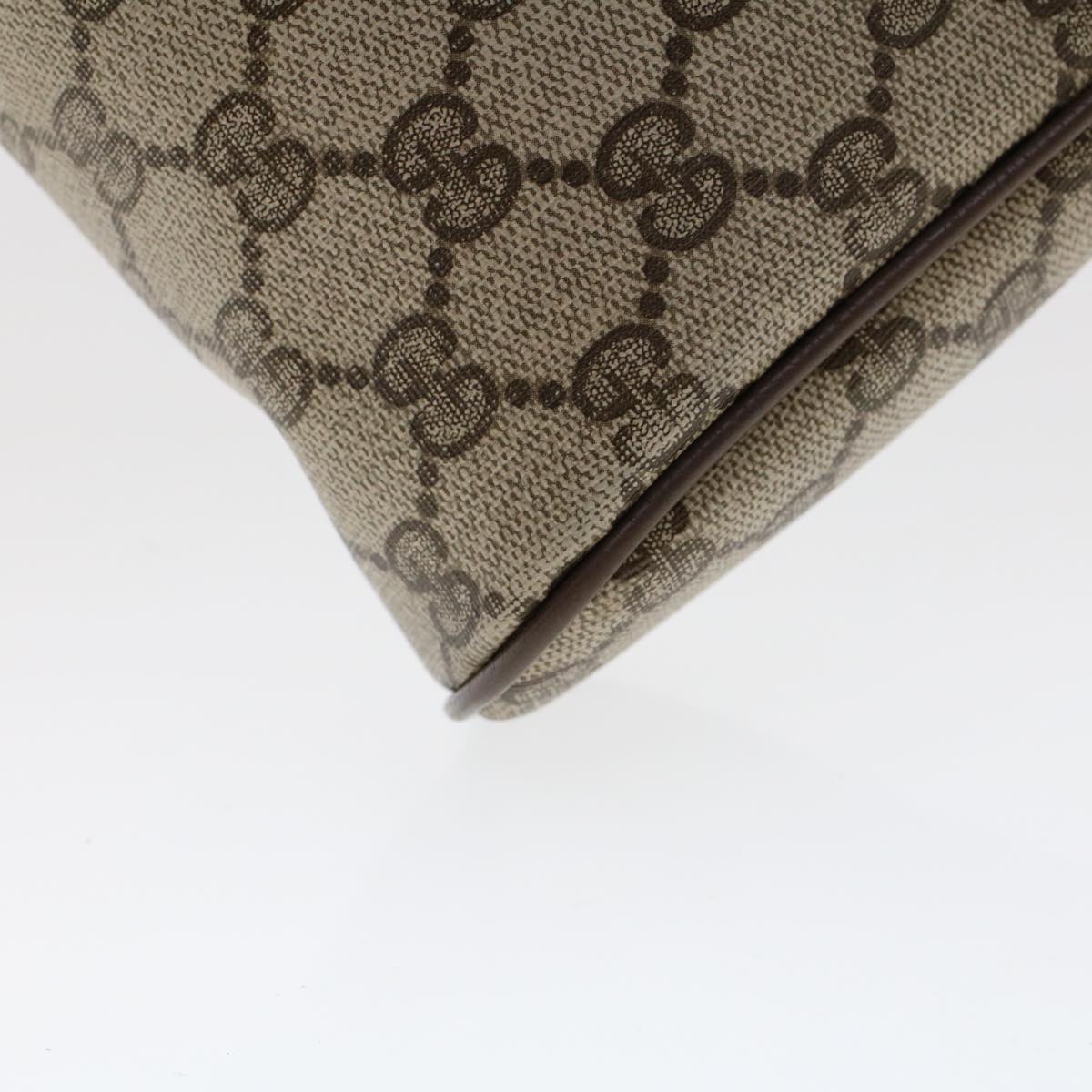 GUCCI GG Canvas Web Sherry Line Clutch Bag Beige Red 89•01•012 46162