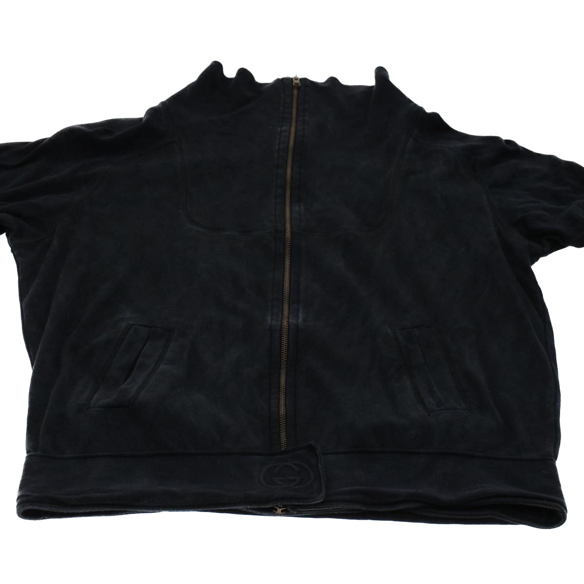 GUCCI Parker Jacket Silk M Black 46186