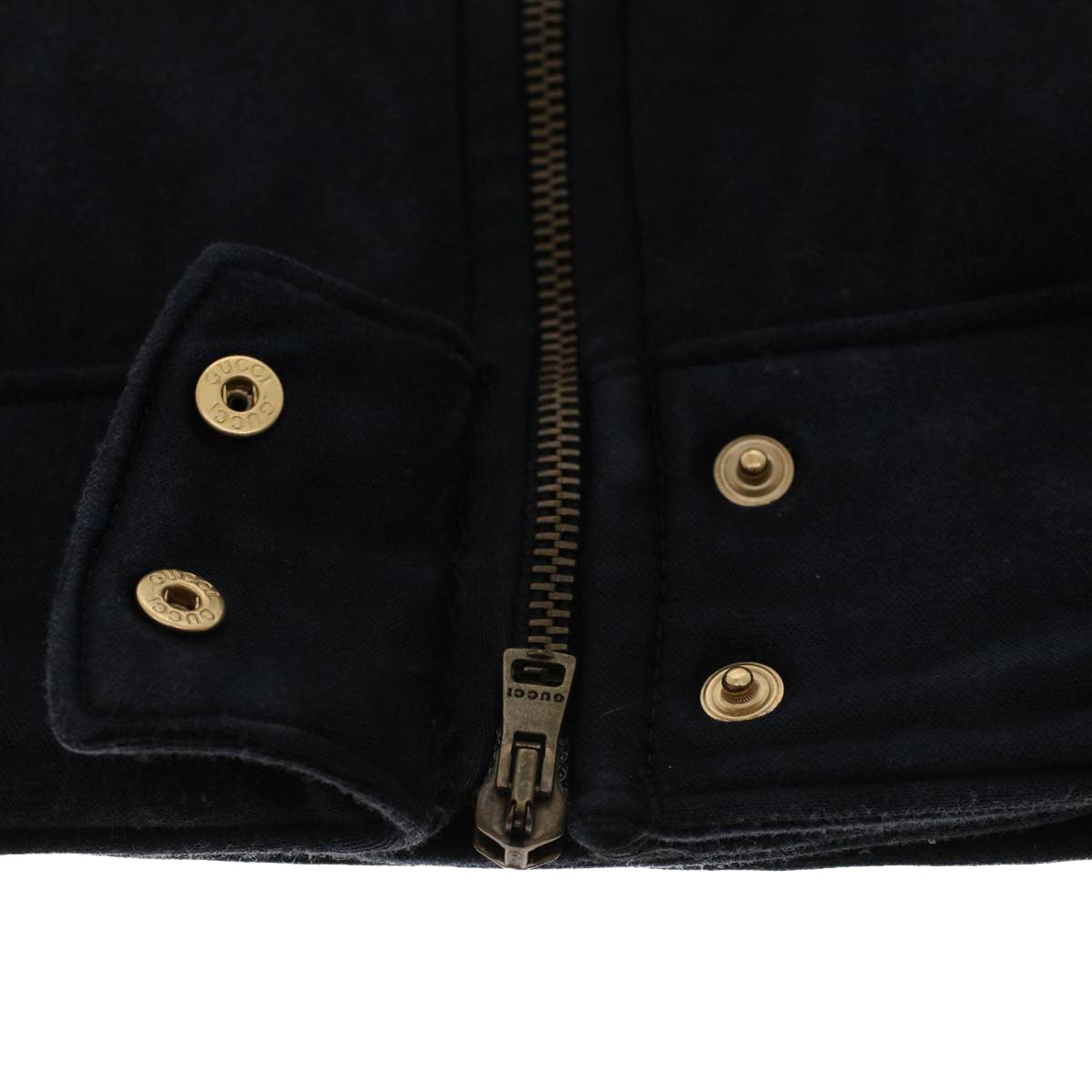 GUCCI Parker Jacket Silk M Black 46186