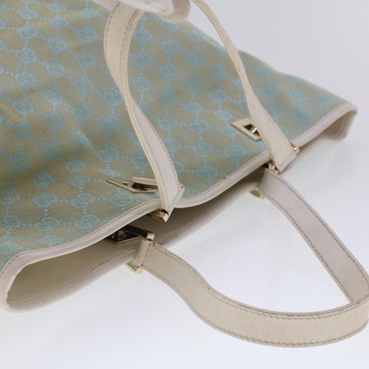 GUCCI GG Canvas Tote Bag Light Blue 46308