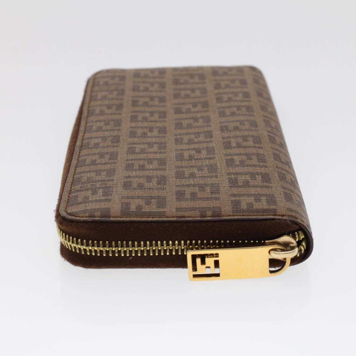 FENDI Zucchino Canvas Long Wallet Brown 46402