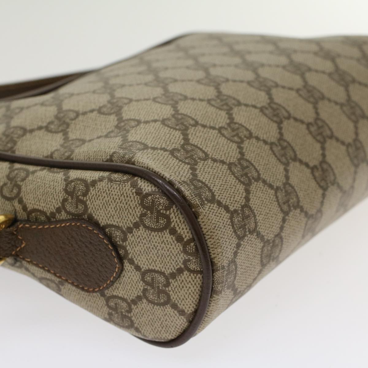 GUCCI GG Canvas Web Sherry Line Shoulder Bag Beige Red 119.02.087 46468