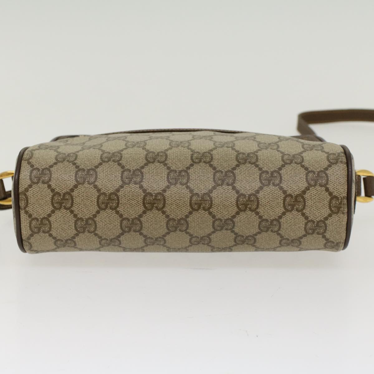 GUCCI GG Canvas Web Sherry Line Shoulder Bag Beige Red 119.02.087 46468