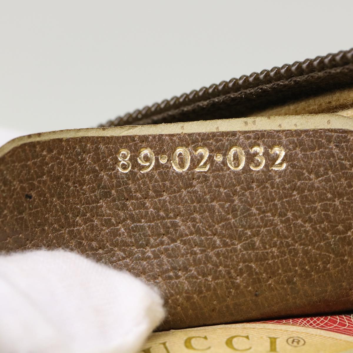 GUCCI GG Canvas Web Sherry Line Shoulder Bag PVC Leather Beige Green 46668
