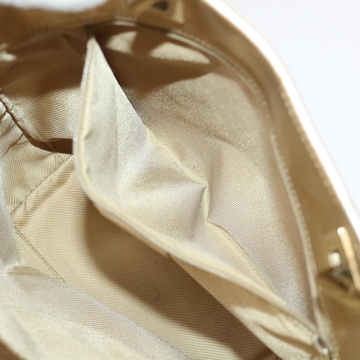 GUCCI GG Canvas Hand Bag Gold 1099 46670