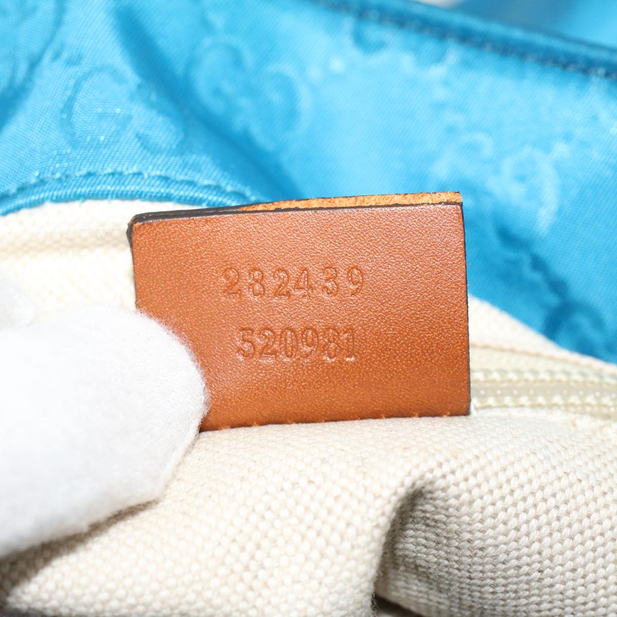 GUCCI GG Canvas Tote Bag Blue 46671
