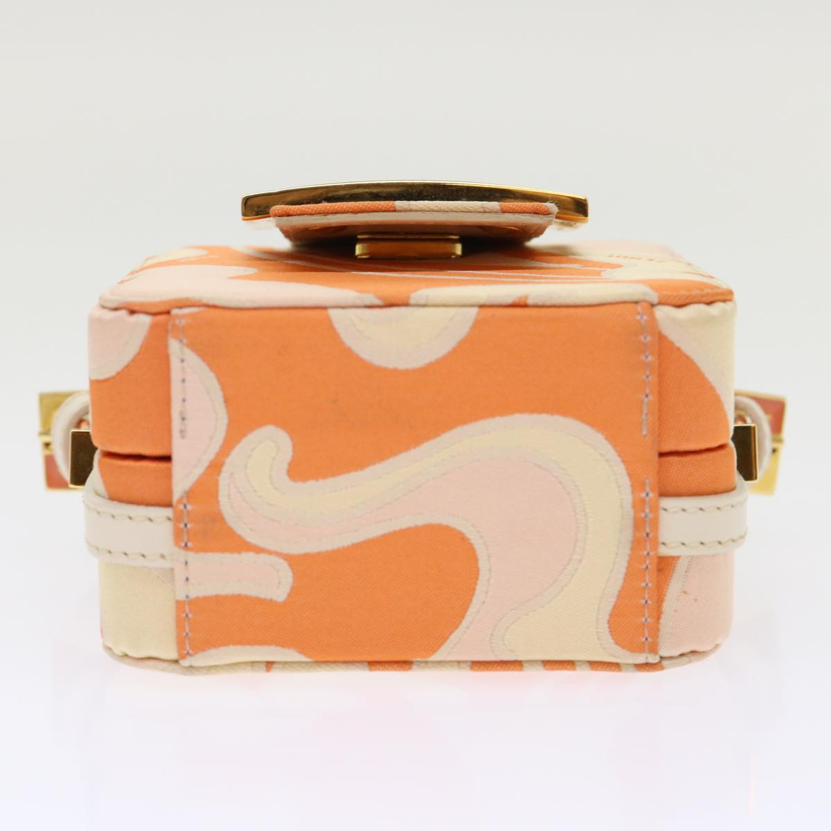 FENDI Mini Mamma Baguette Pouch Nylon Orange 46674