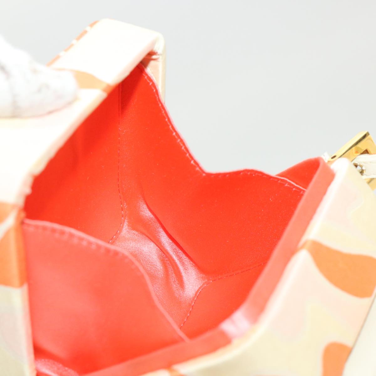 FENDI Mini Mamma Baguette Pouch Nylon Orange 46674