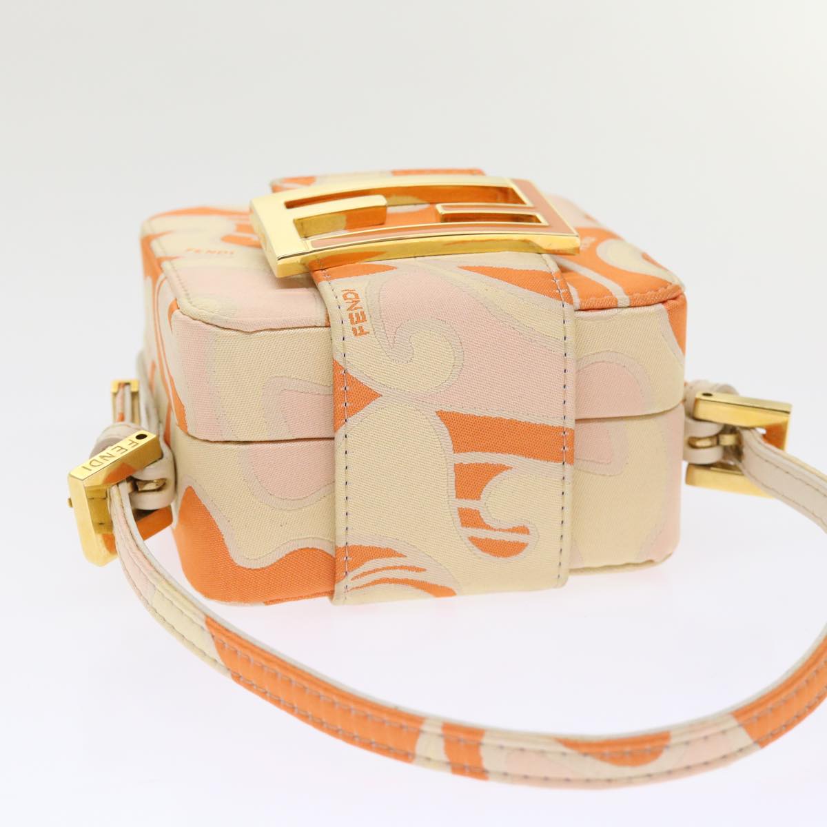 FENDI Mini Mamma Baguette Pouch Nylon Orange 46674