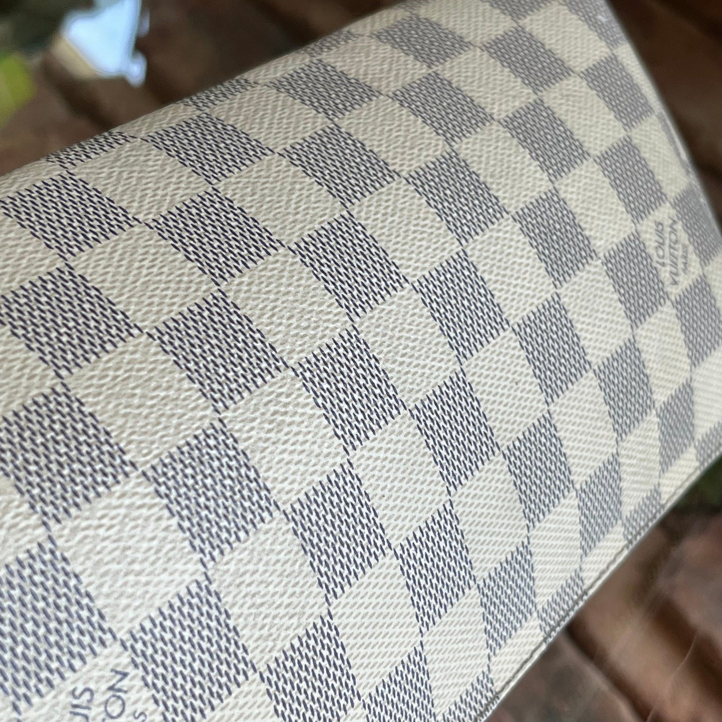 LOUIS VUITTON Eva Damier Azur Canvas Shoulder Bag