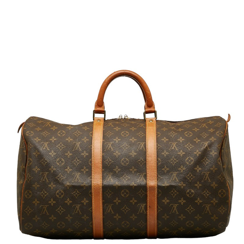 Louis Vuitton Monogram Keepall 50 Boston Bag Travel Bag M41426 Brown