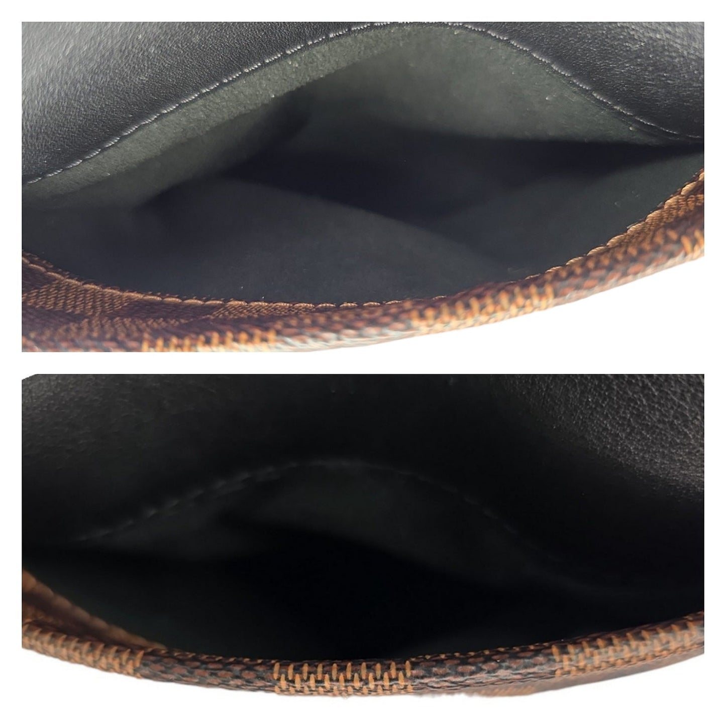 Louis Vuitton Damier Ebene Black Calfskin Maida Hobo