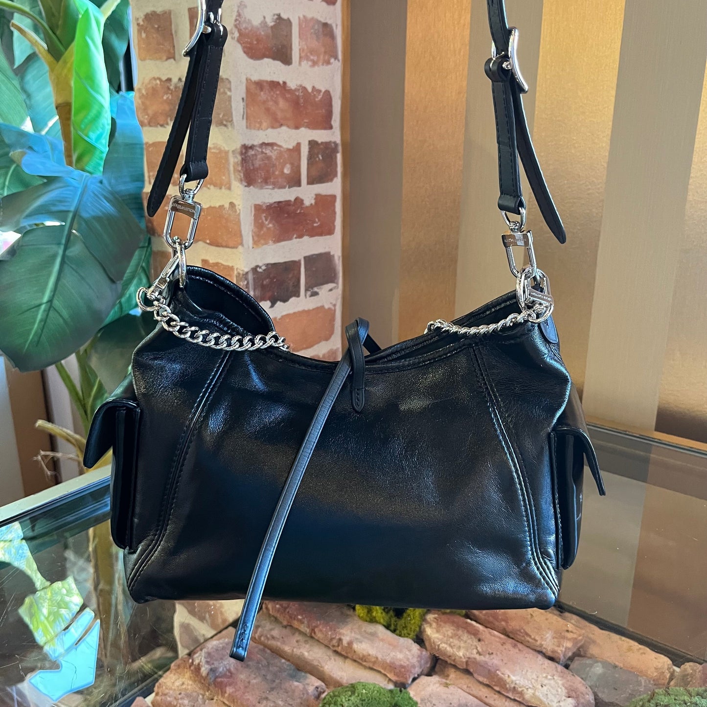 LOUIS VUITTON CarryAll Cargo Vibe PM Black Lambskin