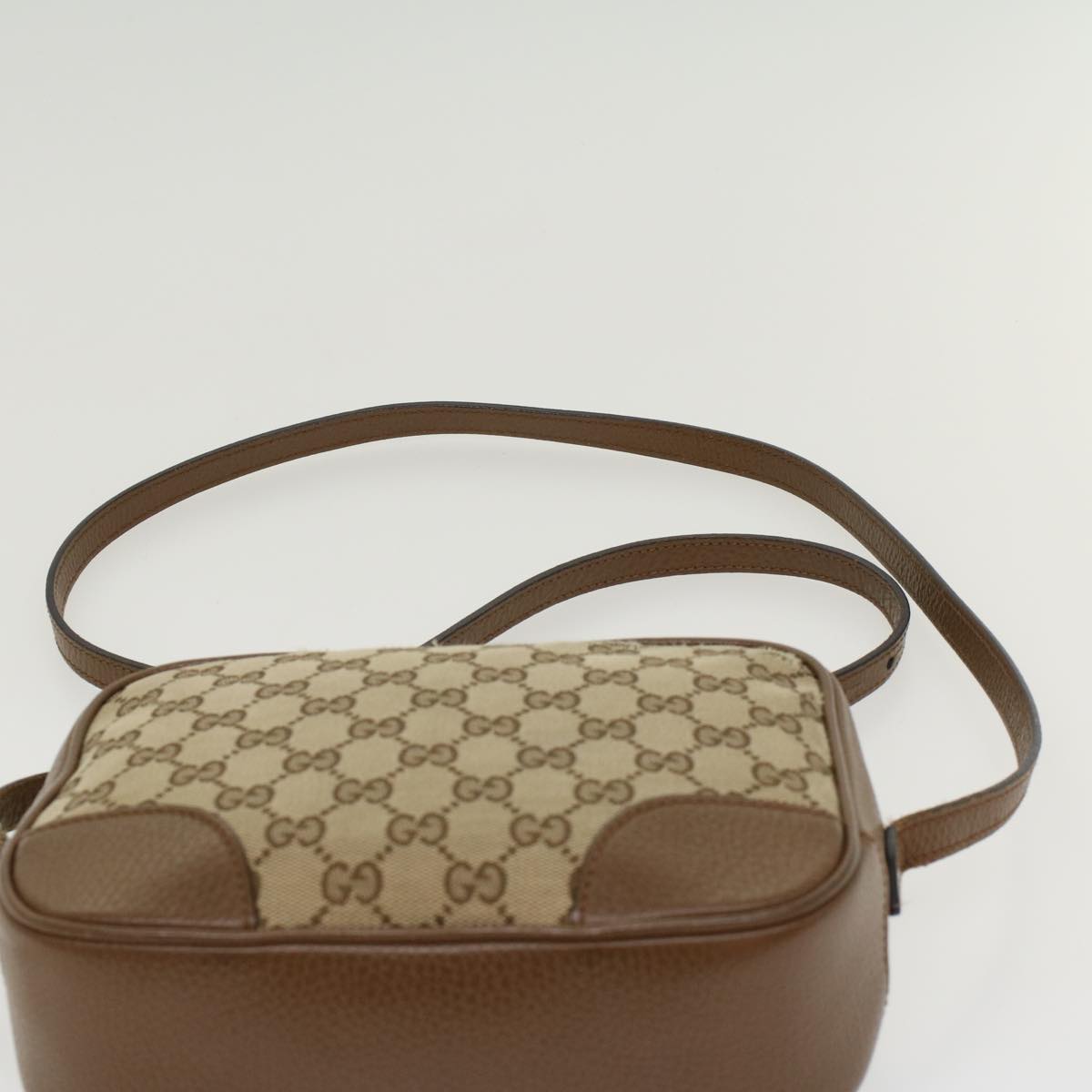 GUCCI GG Canvas Shoulder Bag Beige 449413 47120