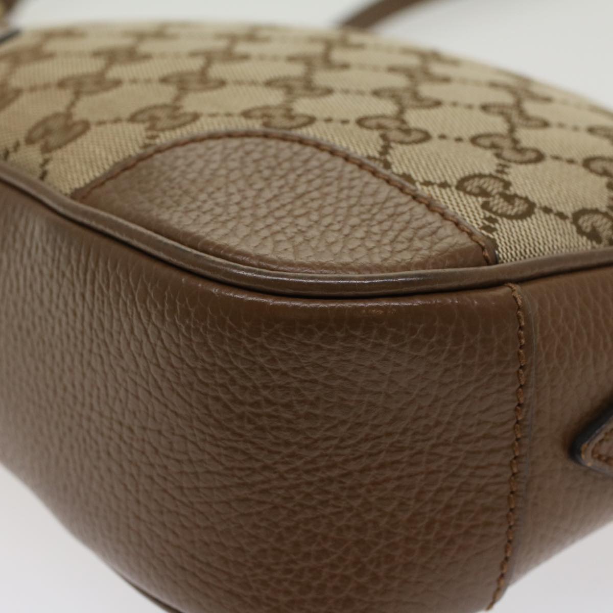 GUCCI GG Canvas Shoulder Bag Beige 449413 47120