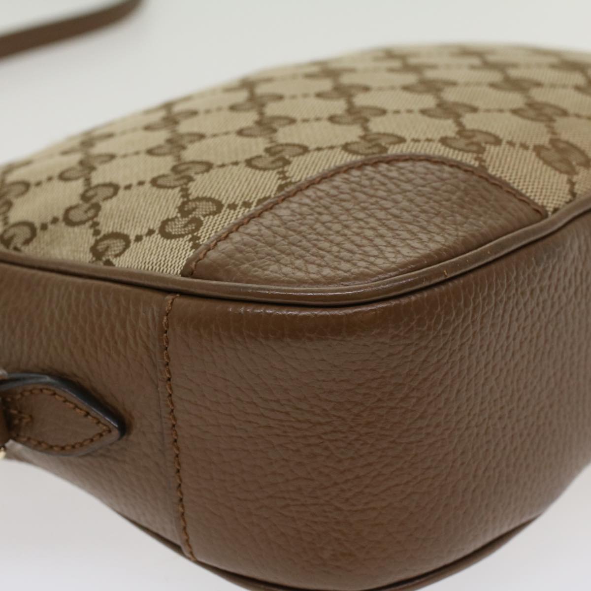 GUCCI GG Canvas Shoulder Bag Beige 449413 47120