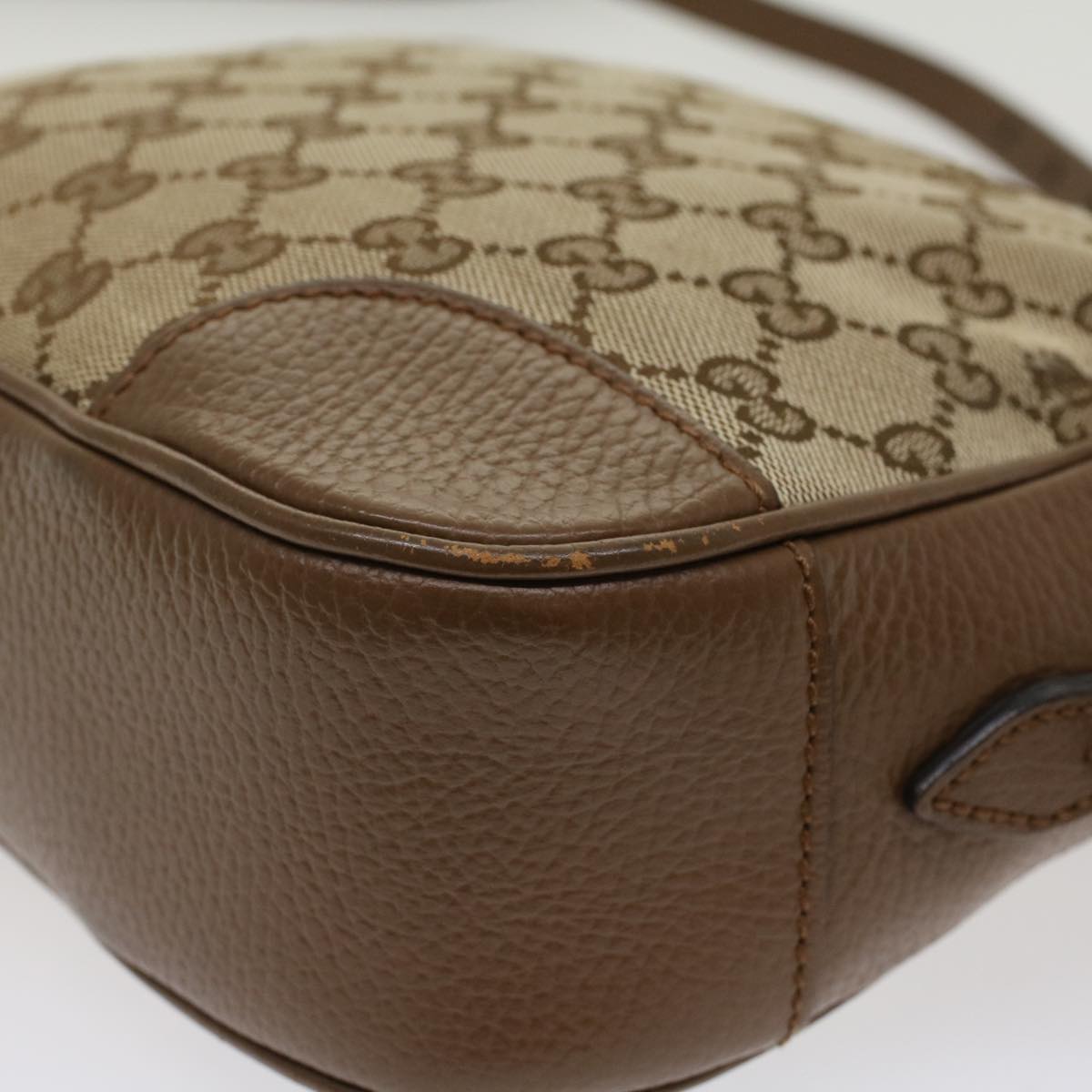 GUCCI GG Canvas Shoulder Bag Beige 449413 47120