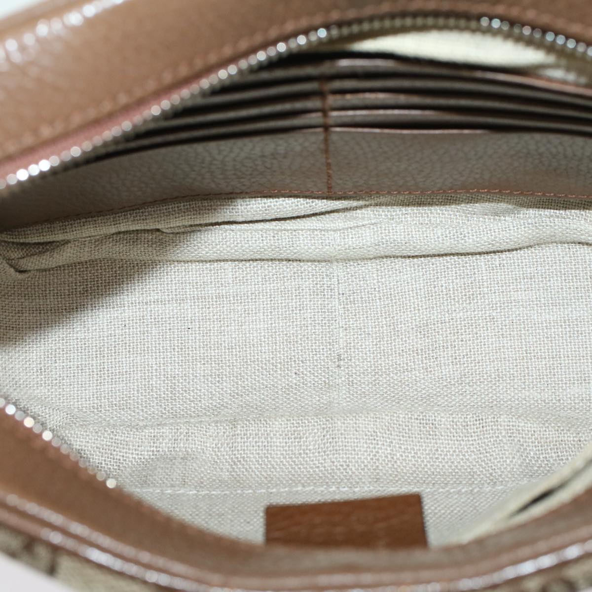 GUCCI GG Canvas Shoulder Bag Beige 449413 47120