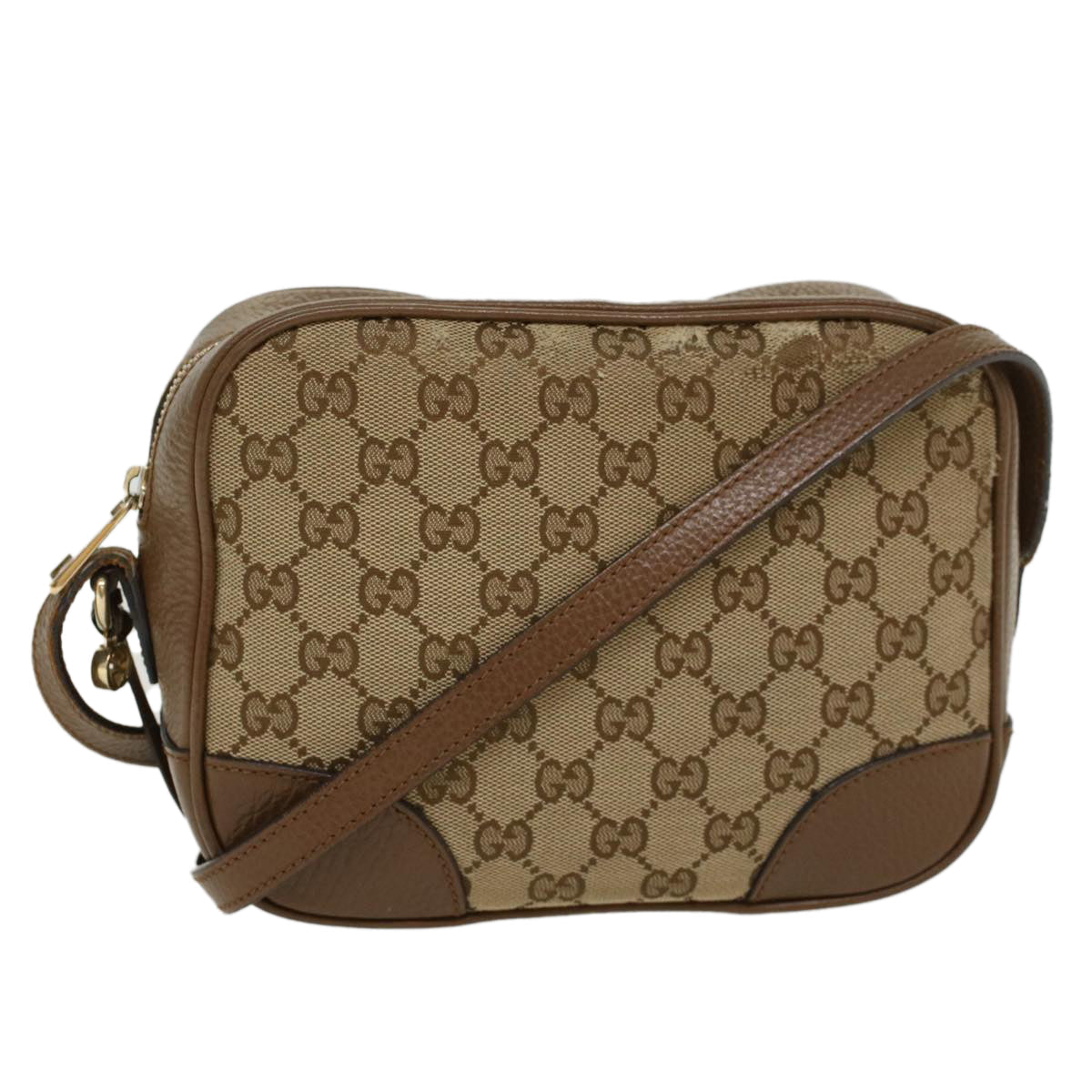GUCCI GG Canvas Shoulder Bag Beige 449413 47120