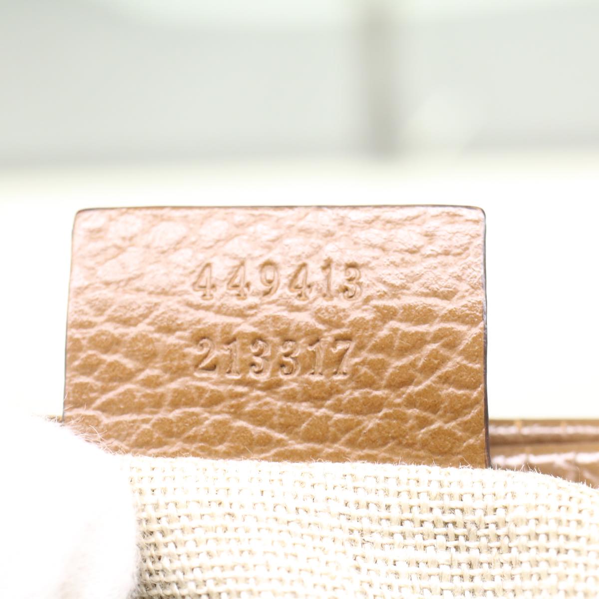GUCCI GG Canvas Shoulder Bag Beige 449413 47120