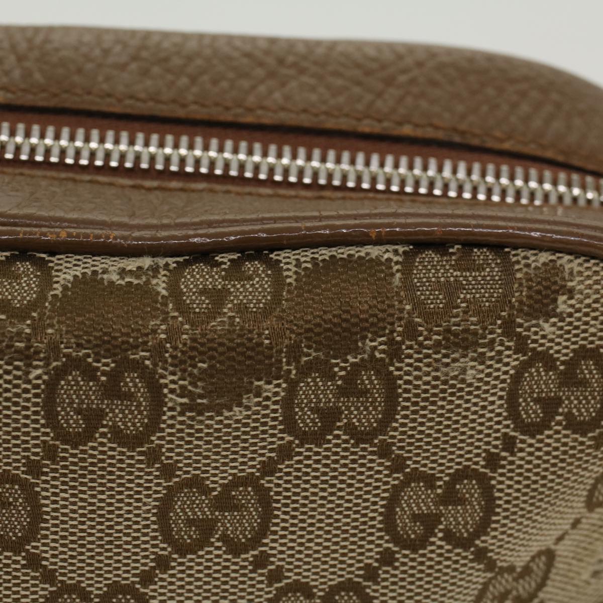 GUCCI GG Canvas Shoulder Bag Beige 449413 47120