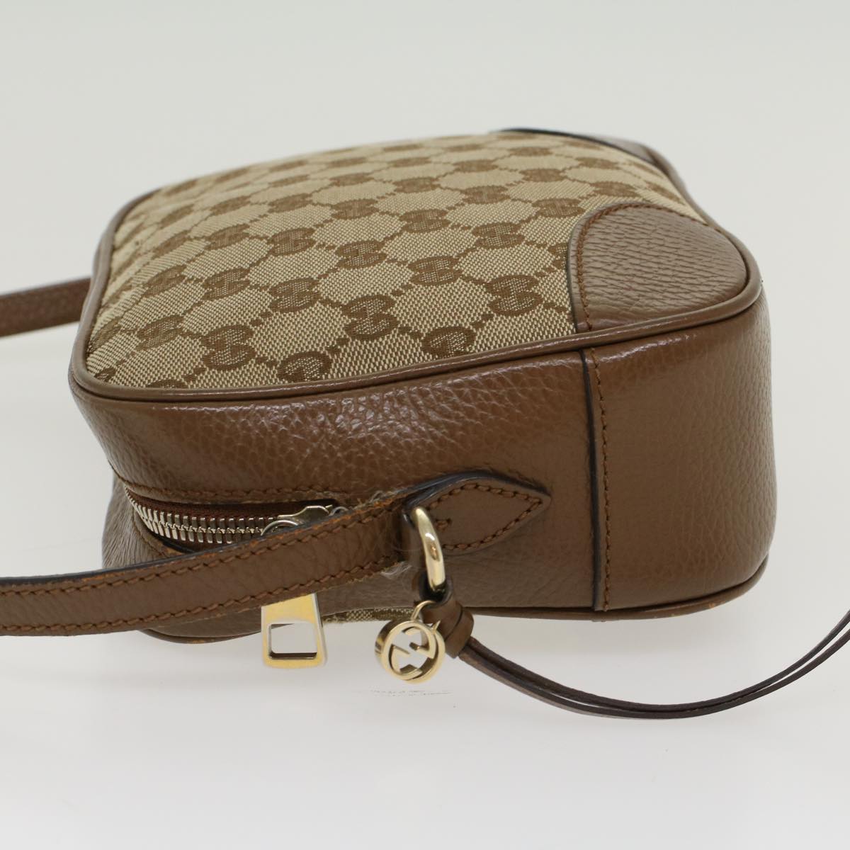 GUCCI GG Canvas Shoulder Bag Beige 449413 47120