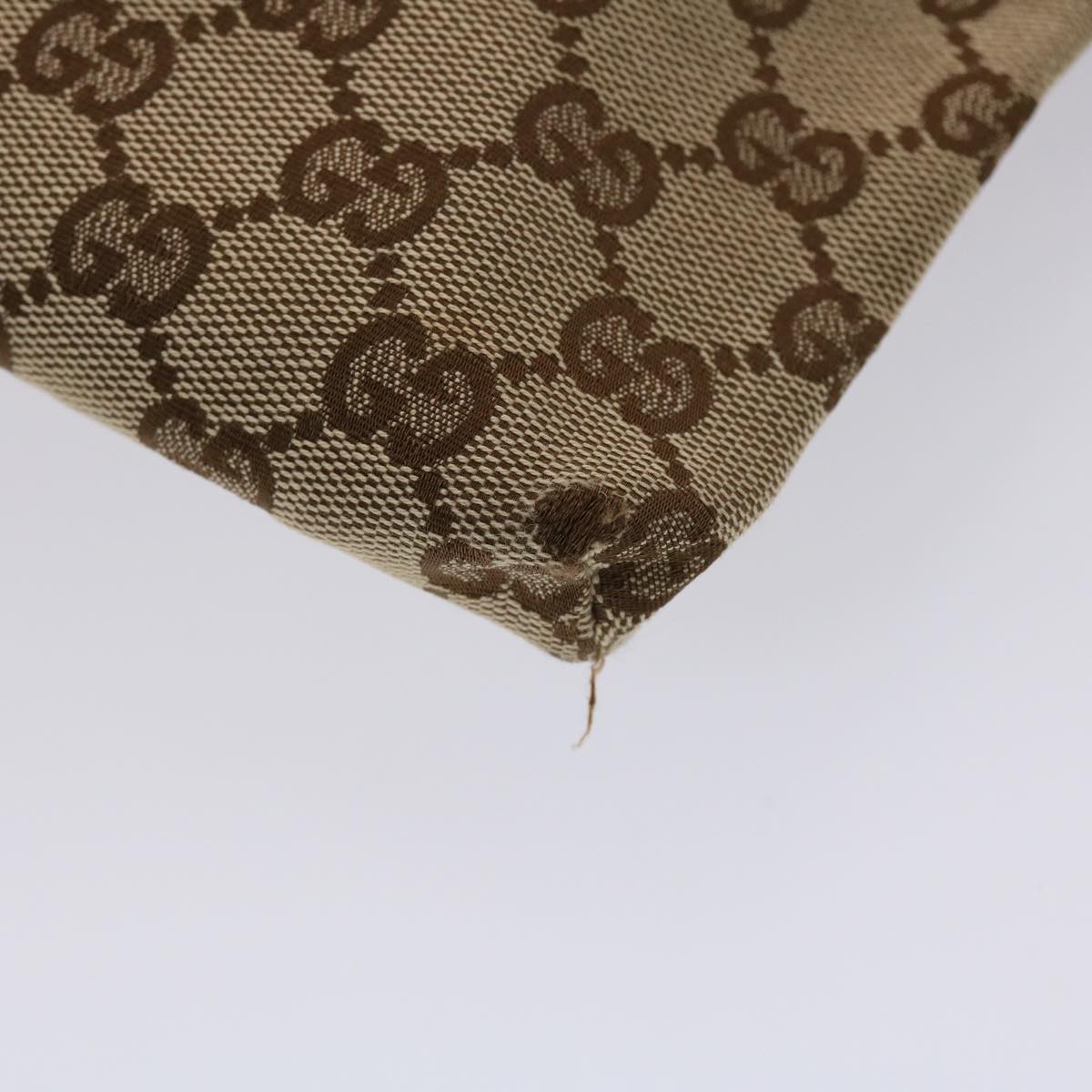 GUCCI GG Canvas Waist bag Leather Beige 28566 47122
