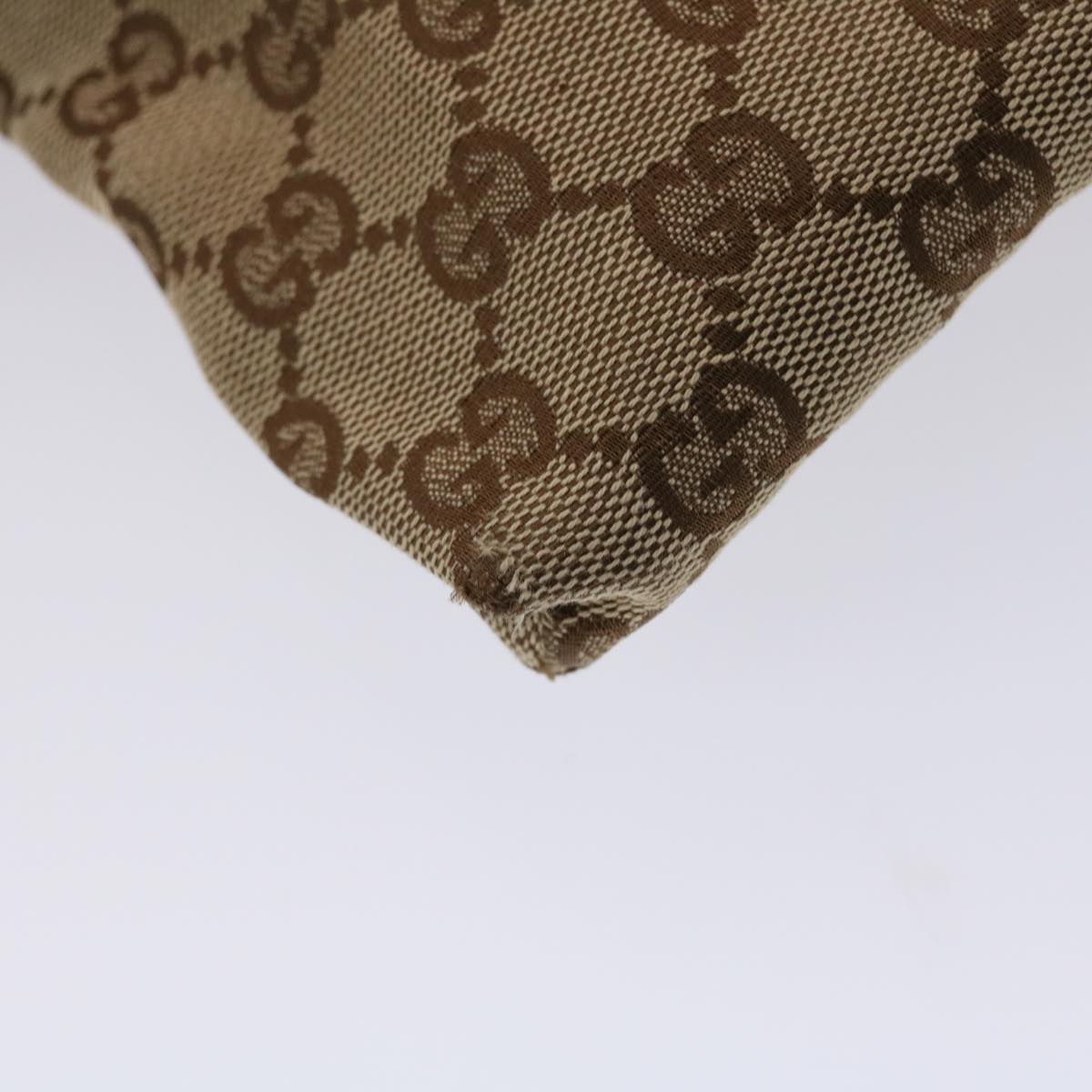 GUCCI GG Canvas Waist bag Leather Beige 28566 47122