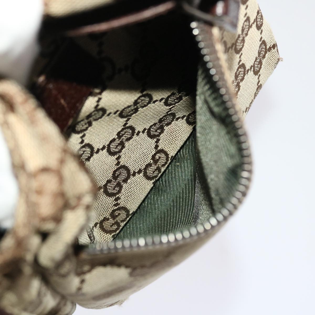 GUCCI GG Canvas Waist bag Leather Beige 28566 47122