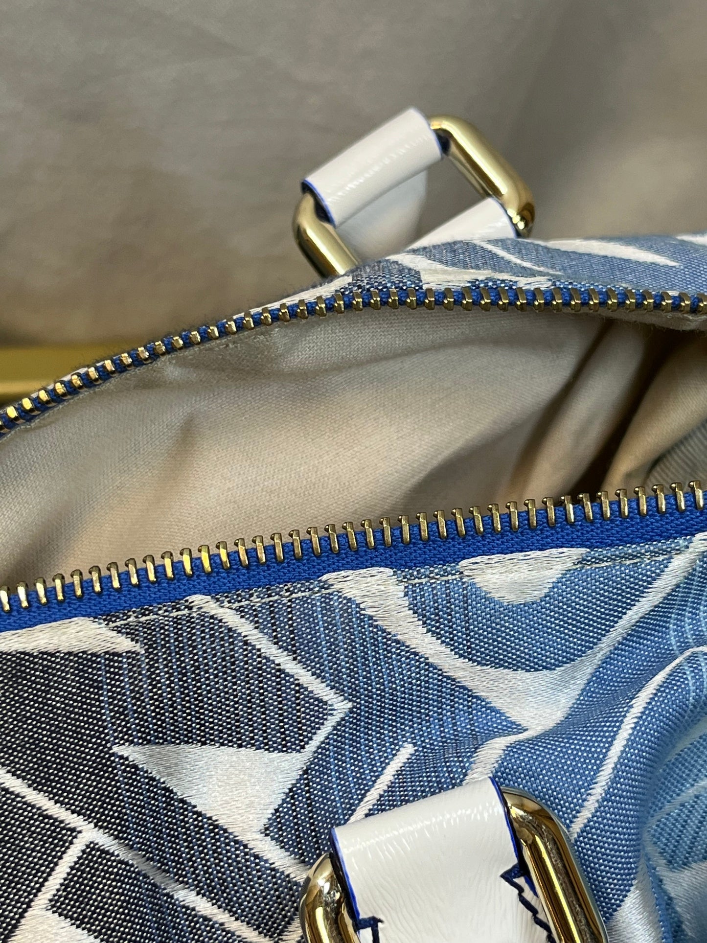 FENDI Bauletto Boston Ombre Canvas Satchel Bag