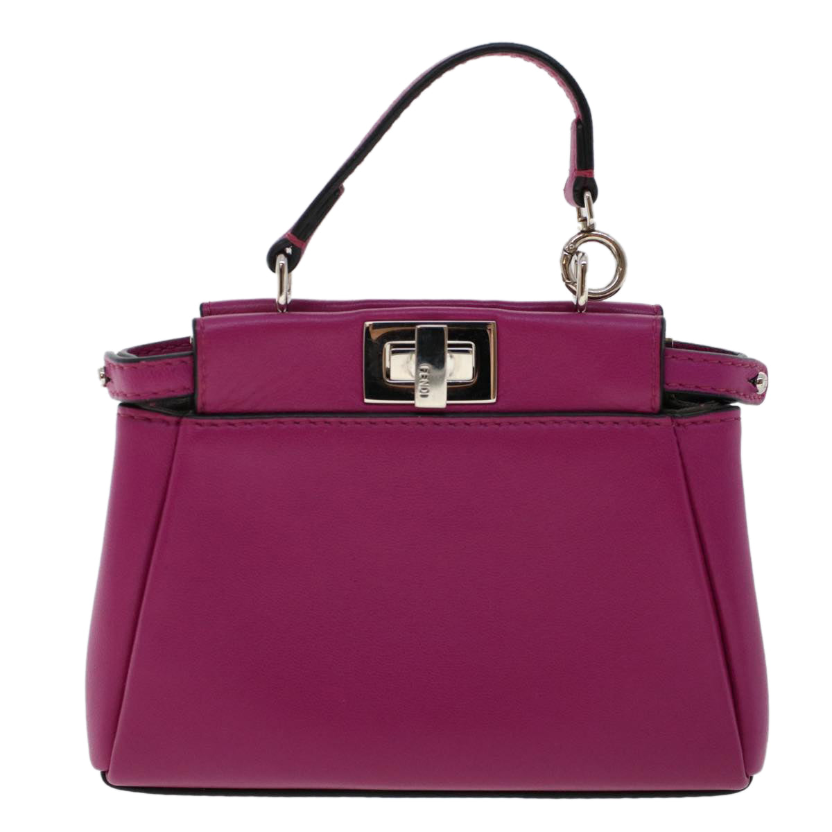 FENDI Shoulder Bag Leather Pink 47385