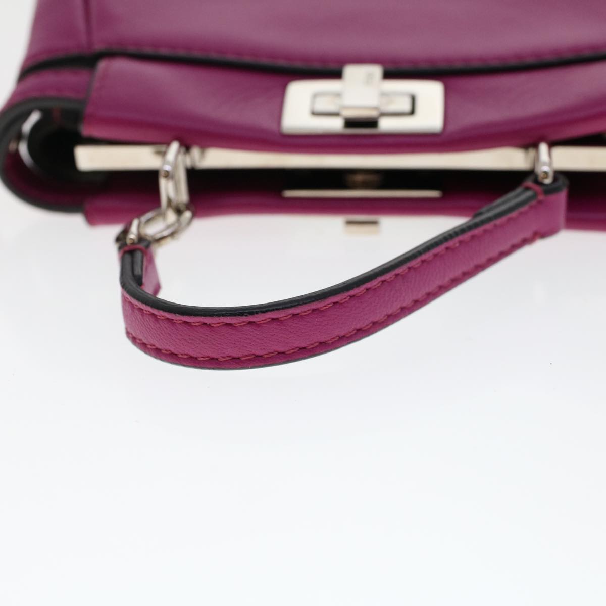 FENDI Shoulder Bag Leather Pink 47385