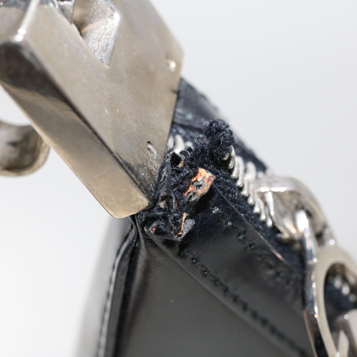 GUCCI Shoulder Bag Leather Black 0013812 47406