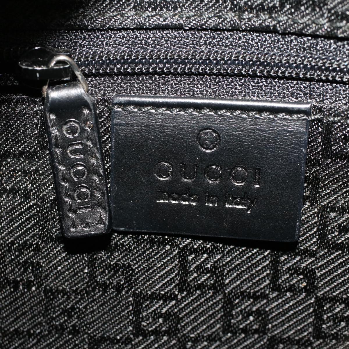 GUCCI Shoulder Bag Leather Black 0013812 47406