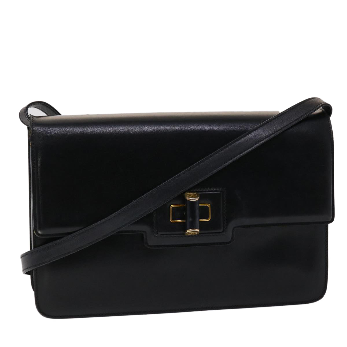 GUCCI Shoulder Bag Leather Black 47522