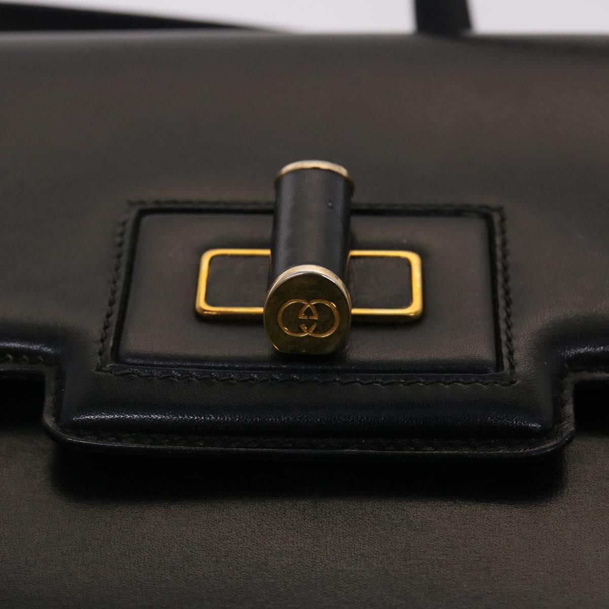 GUCCI Shoulder Bag Leather Black 47522
