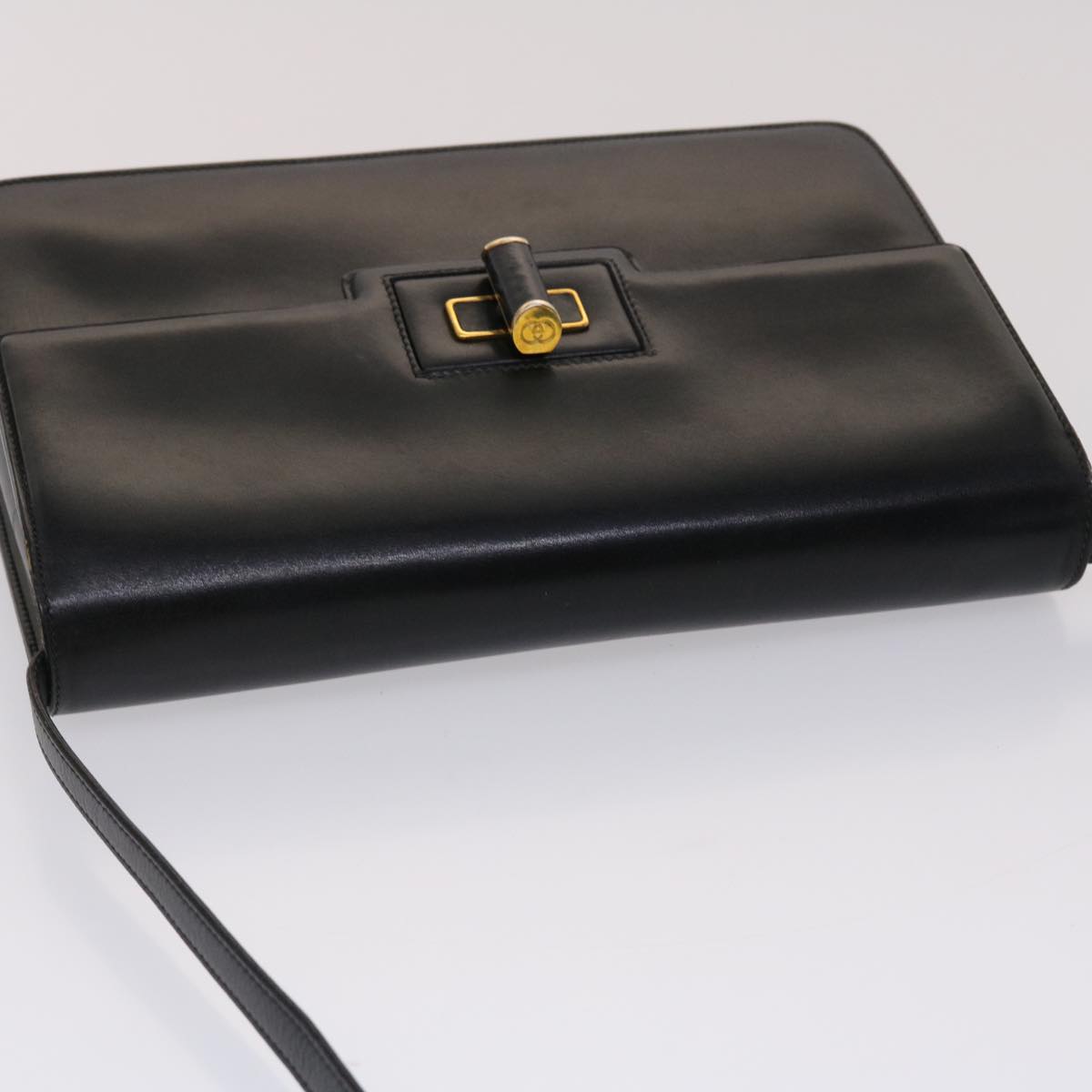 GUCCI Shoulder Bag Leather Black 47522