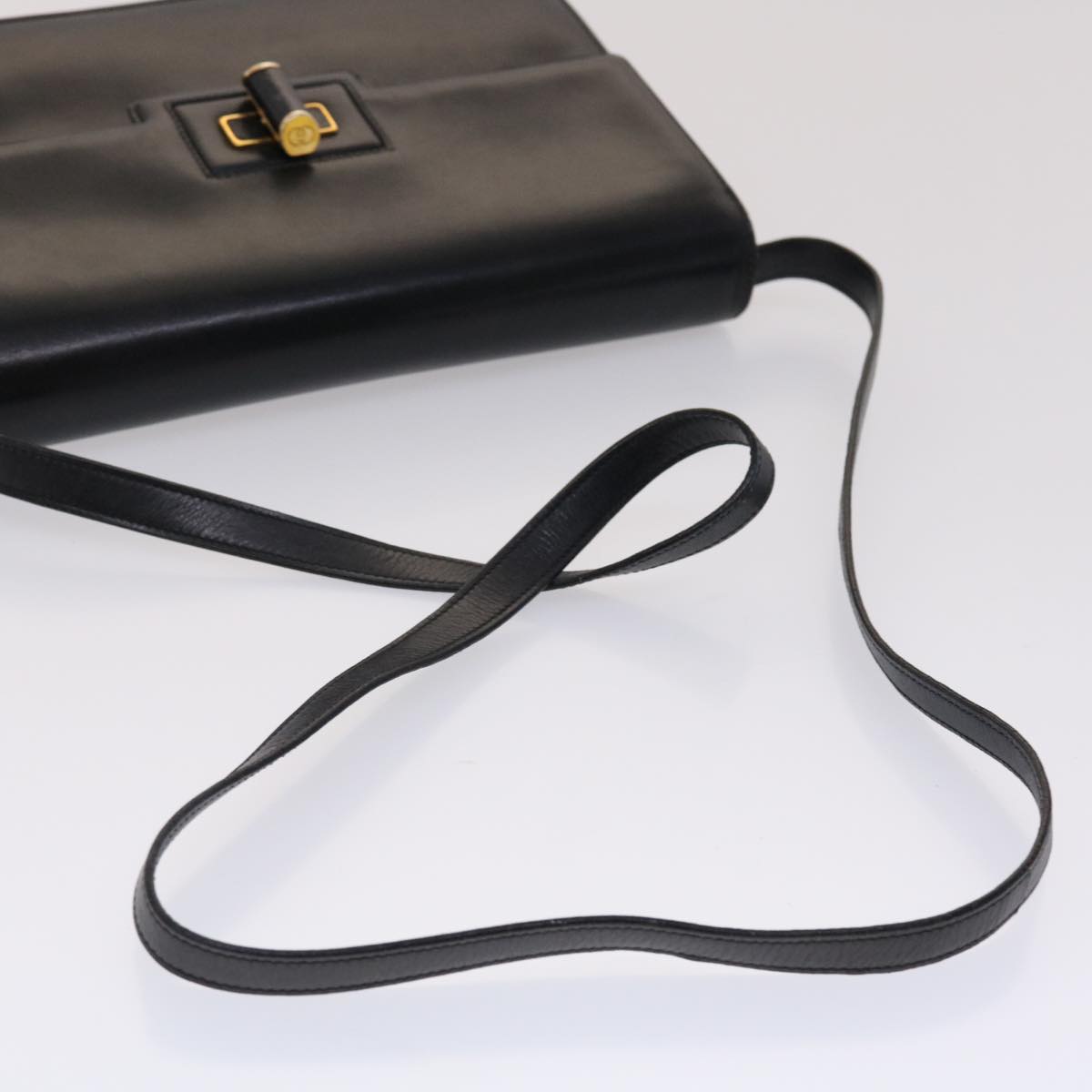 GUCCI Shoulder Bag Leather Black 47522