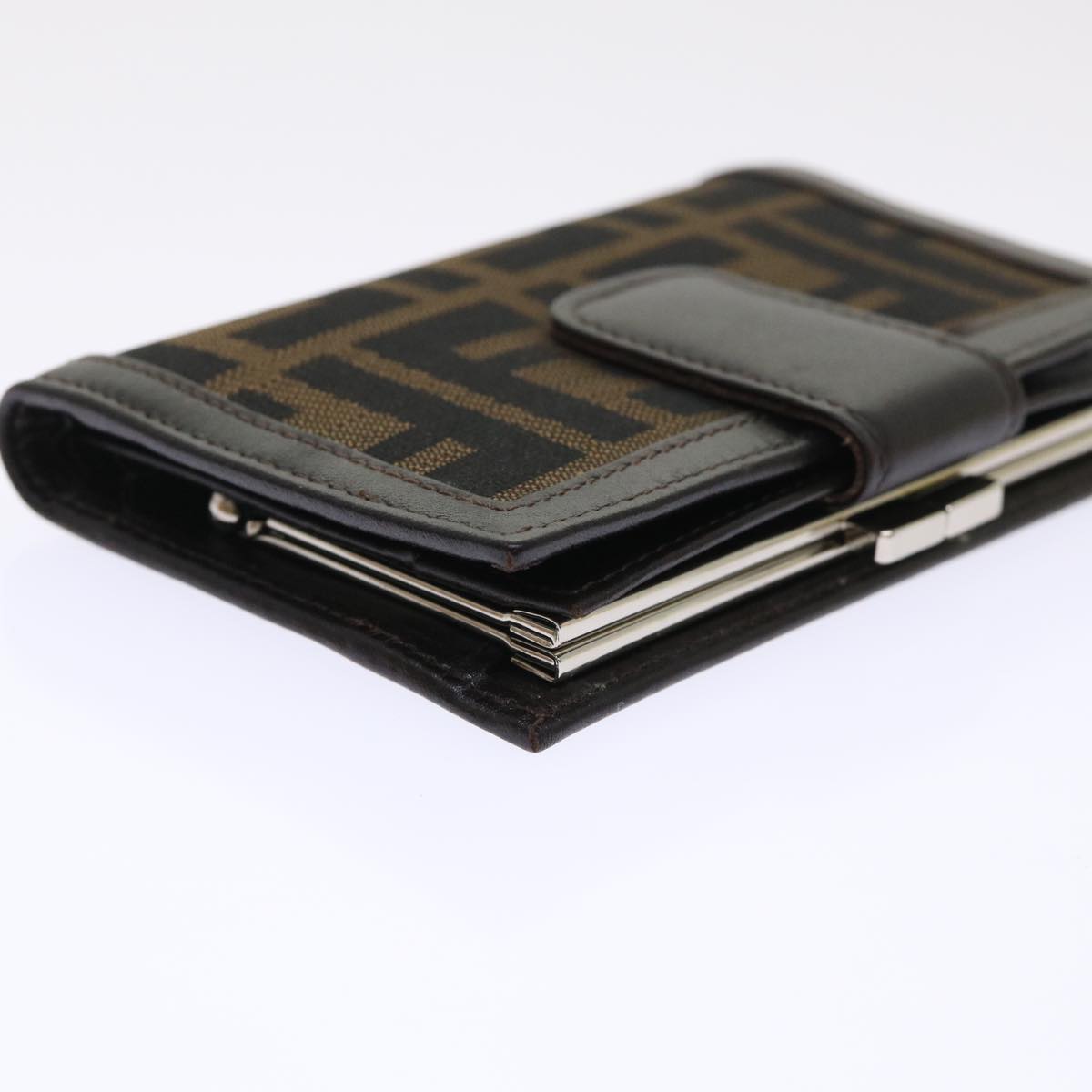 FENDI Zucca Canvas Wallet Black Brown 2251-01692-009 47535