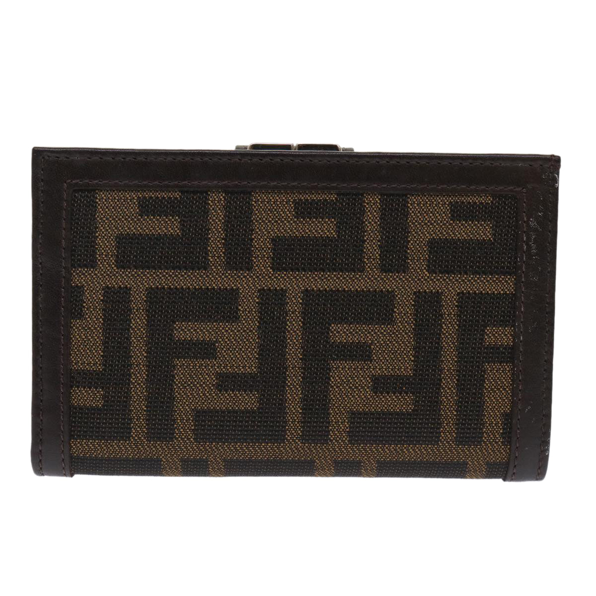 FENDI Zucca Canvas Wallet Black Brown 2251-01692-009 47535