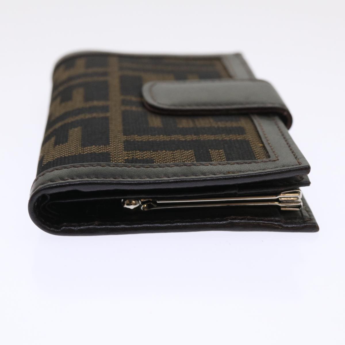 FENDI Zucca Canvas Wallet Black Brown 2251-01692-009 47535