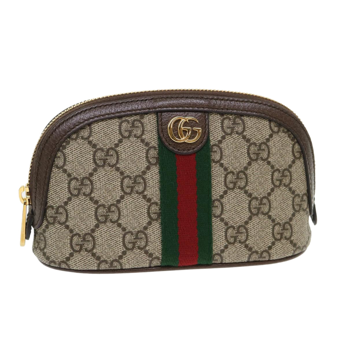 GUCCI GG Canvas Web Sherry Line Ophidia Pouch Beige Red Green 625550 47562