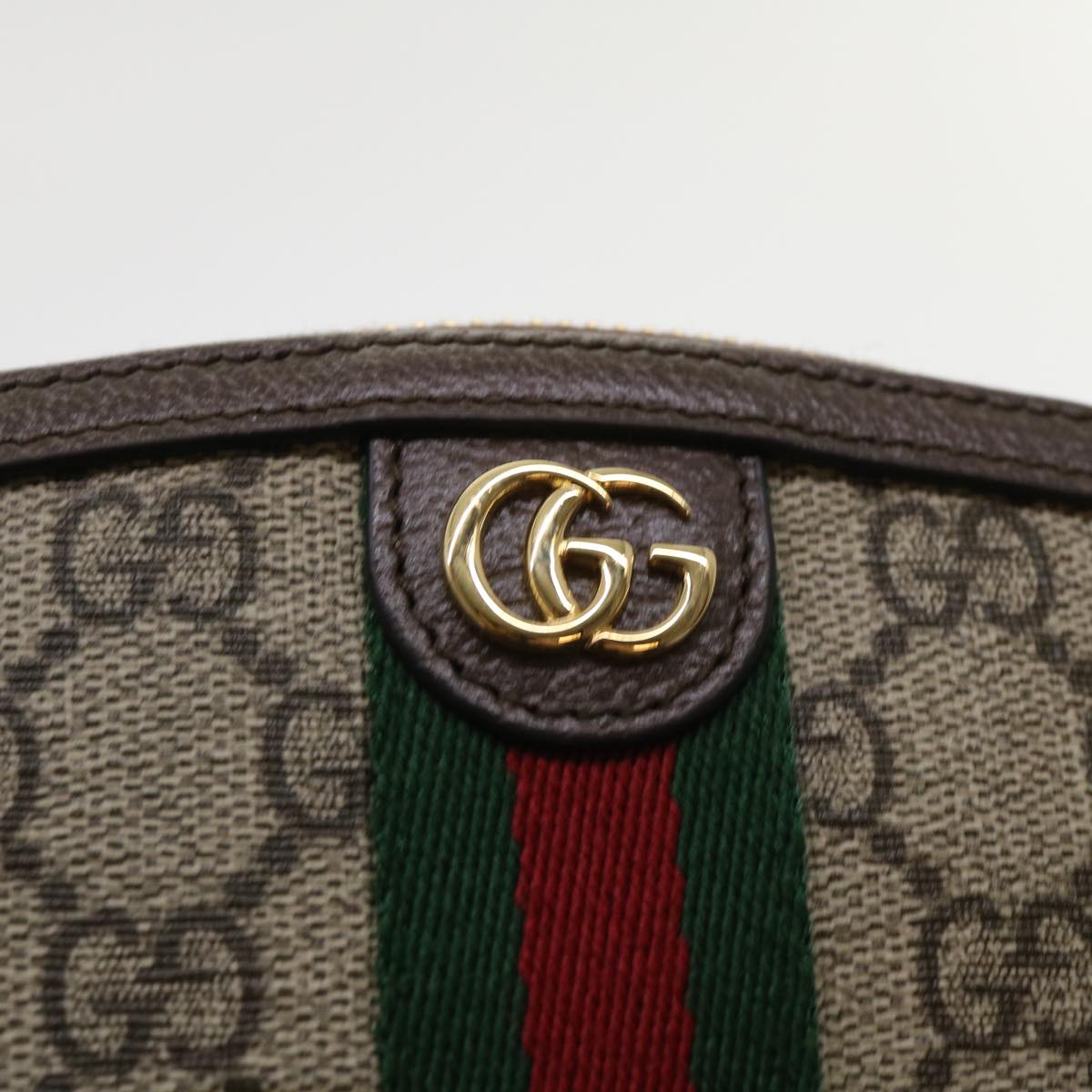 GUCCI GG Canvas Web Sherry Line Ophidia Pouch Beige Red Green 625550 47562