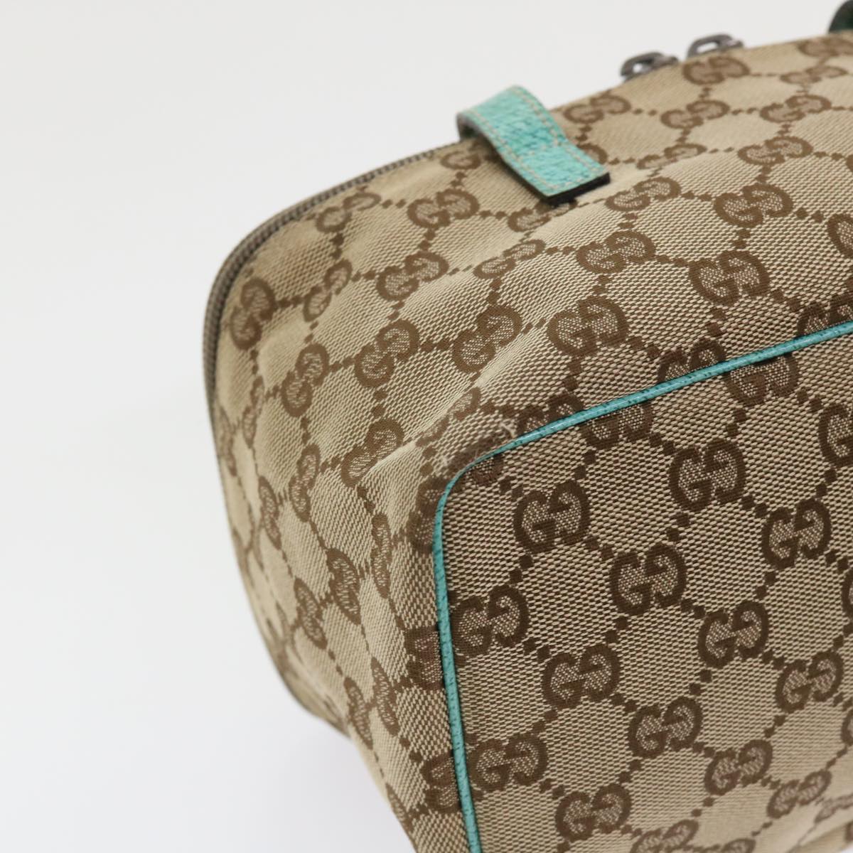 GUCCI GG Canvas Pouch Beige Light Blue 12450 47564