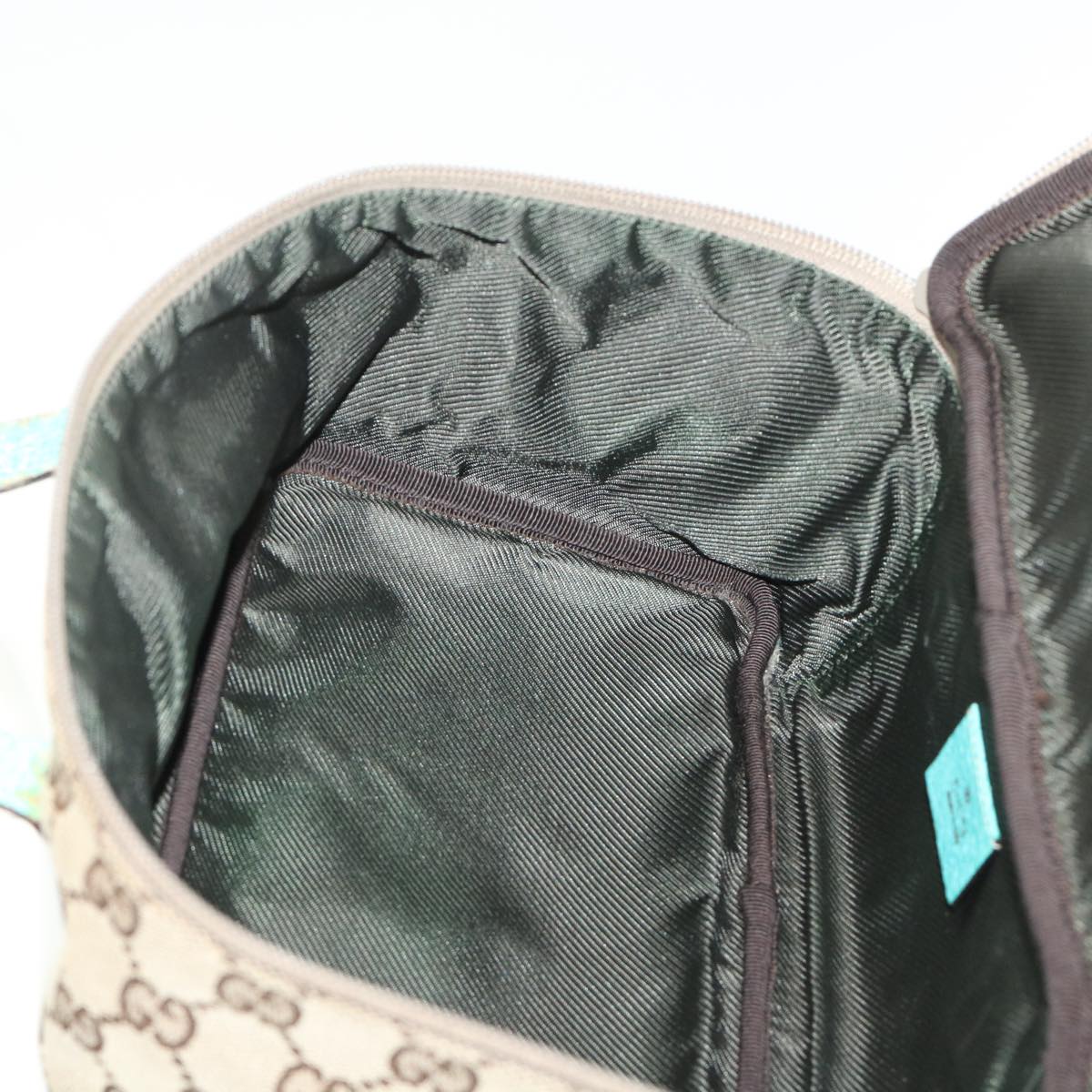 GUCCI GG Canvas Pouch Beige Light Blue 12450 47564