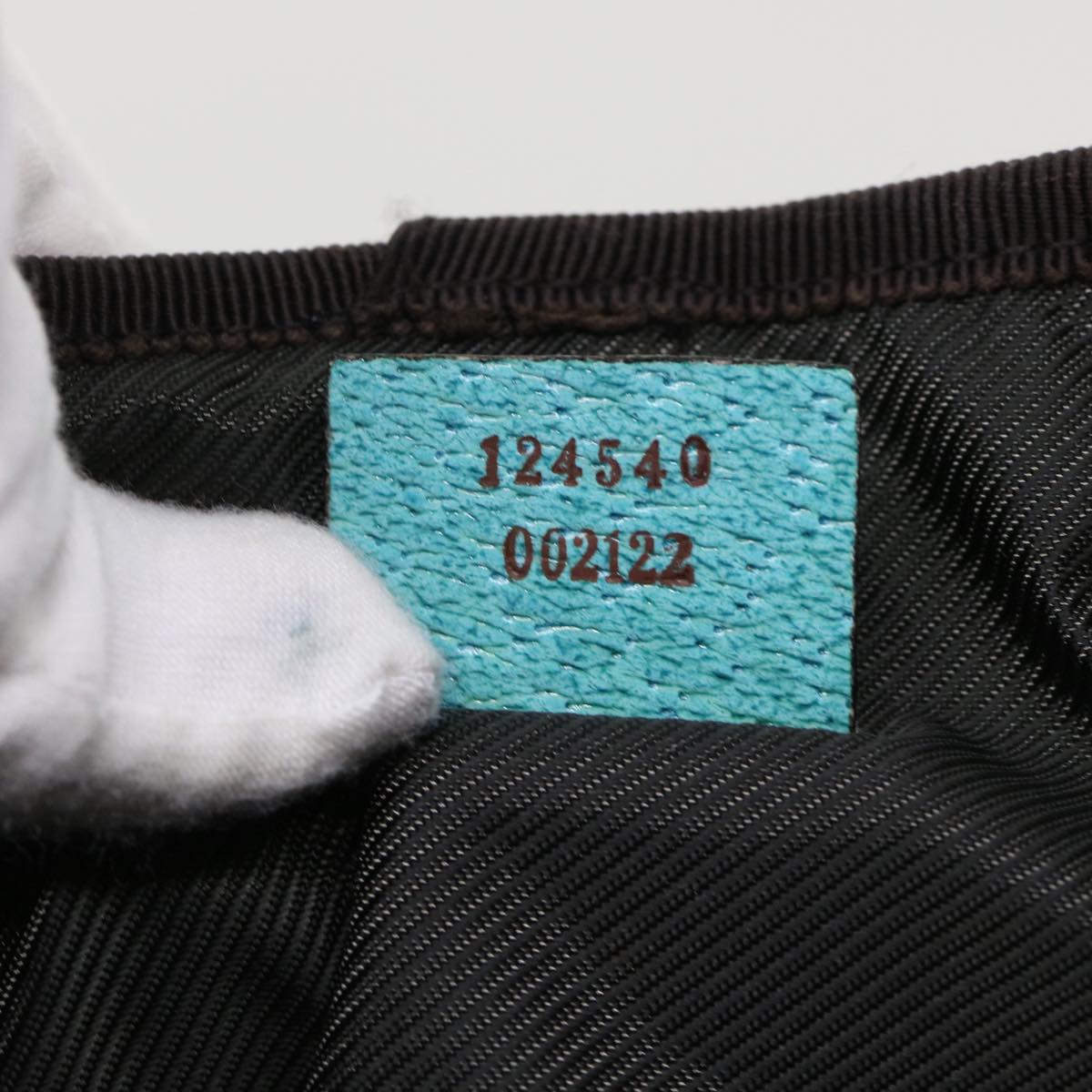 GUCCI GG Canvas Pouch Beige Light Blue 12450 47564