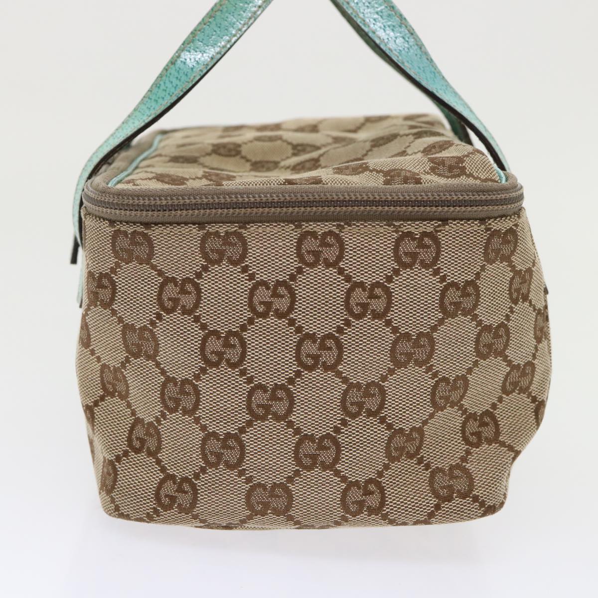 GUCCI GG Canvas Pouch Beige Light Blue 12450 47564