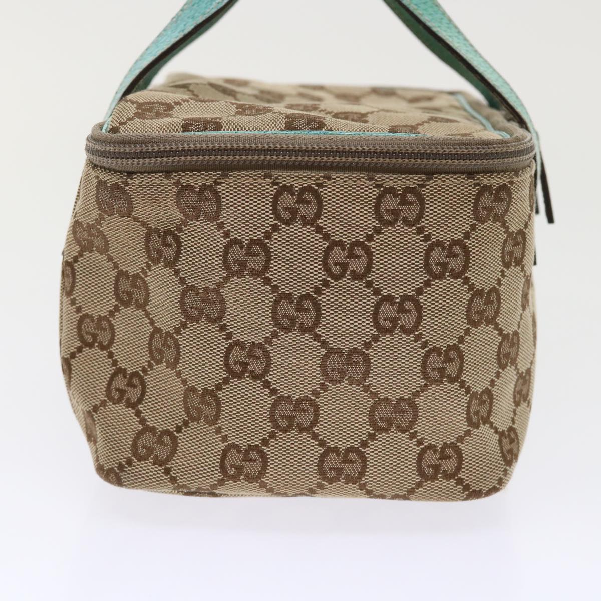 GUCCI GG Canvas Pouch Beige Light Blue 12450 47564